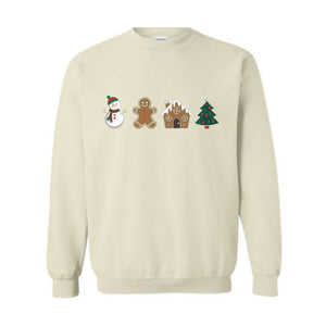 Cute Gingerbread Cookies Sweatshirt, Gift For Christmas