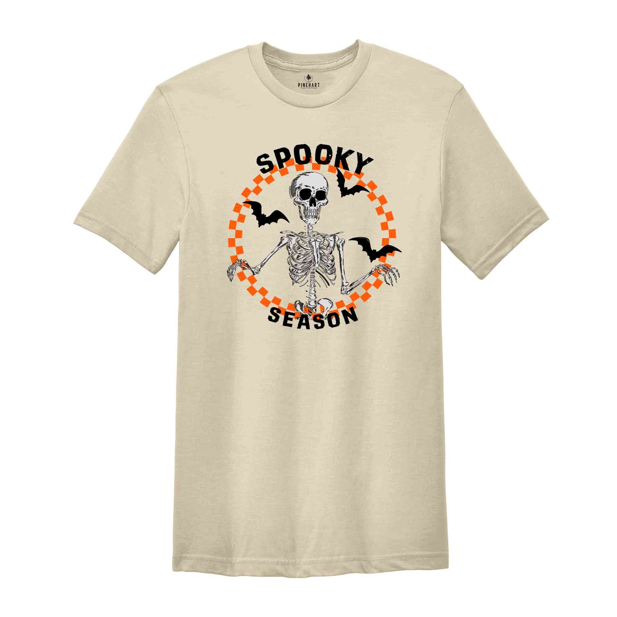 Spooky Season Shirt, Retro Halloween Shirt, Skeleton Shirt, Halloween Shirt, Fall Shirt, Gift For Halloween,