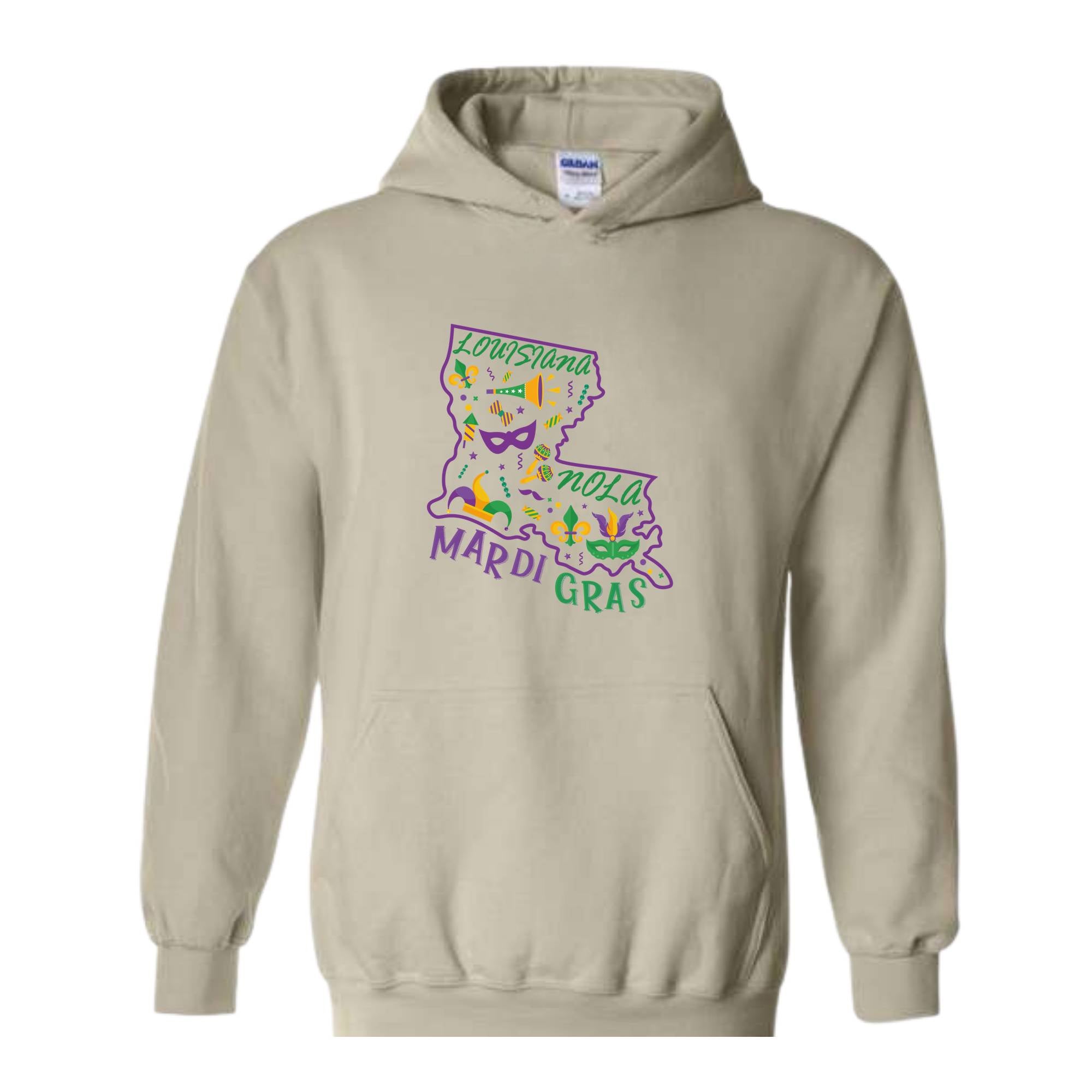 Louisiana Mardi Gras Hoodie , Mardi Gras Dead Sweater, Mardi Gras Carnival Drink Shirt, Fat Tuesday Sweatshirt, Orleans Sweatshirt