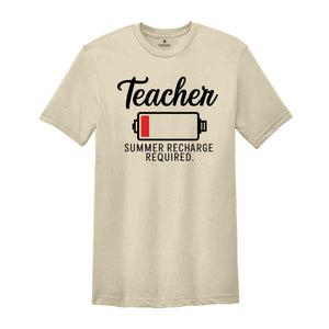 Teacher Summer Recharge Required Shirt, Teacher Vacation Shirt. Teacher Gifts, Gift For Teacher, Teacher Shirt, Vacation Shirt