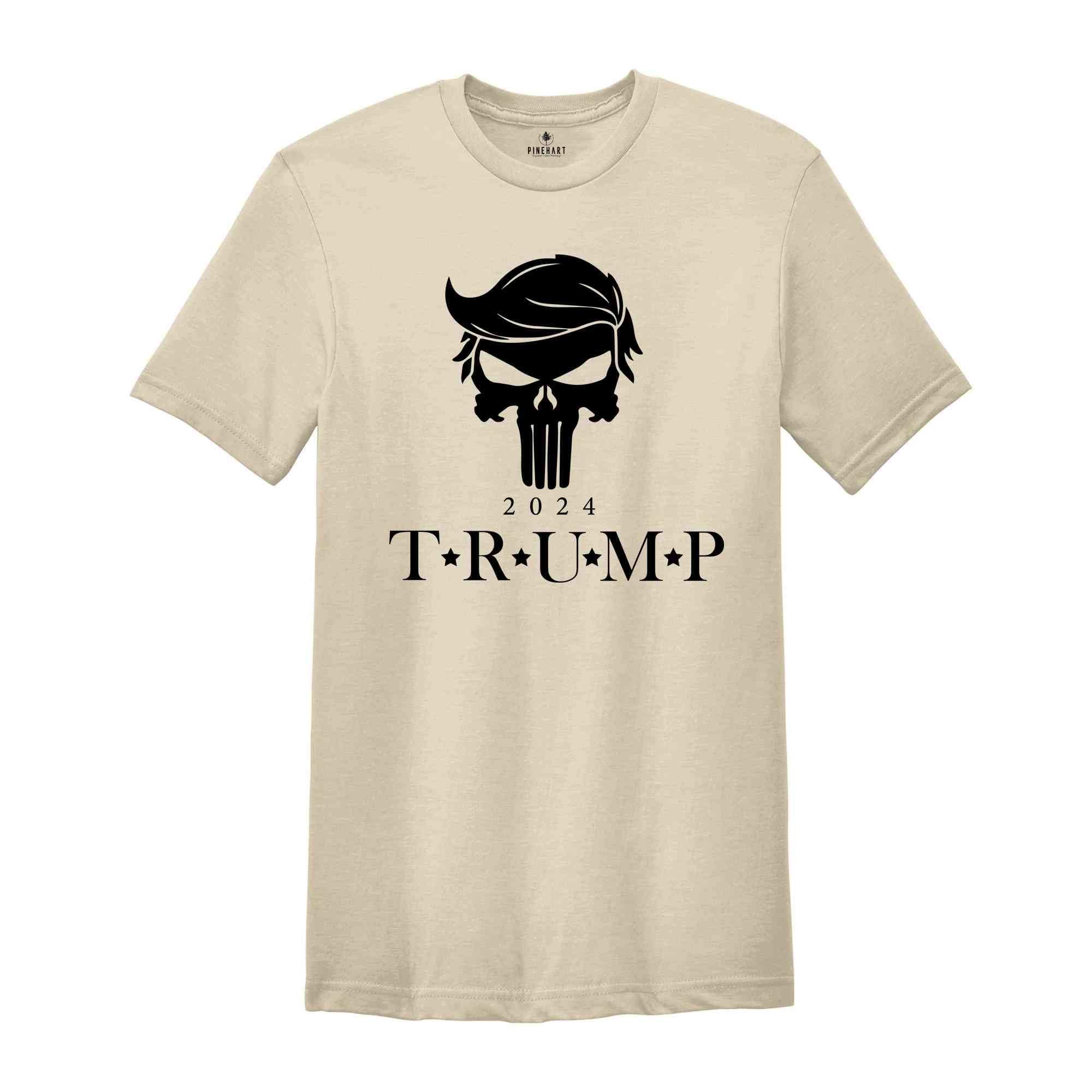 Trump Punisher Shirt, Trump 2024 Shirt, Republican Shirt, Punisher Hair Tee, Keep America Great Shirt, Donald Trump 2024 Tee