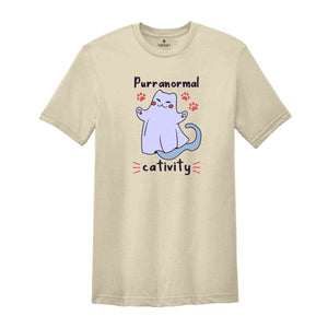 Purranormal Cativity Shirt, Spooky Season Shirt, Cute Cat Shirt, Cat Lover Halloween Gift, Halloween Shirt, Cat Shirt, Cat Mom Shirt