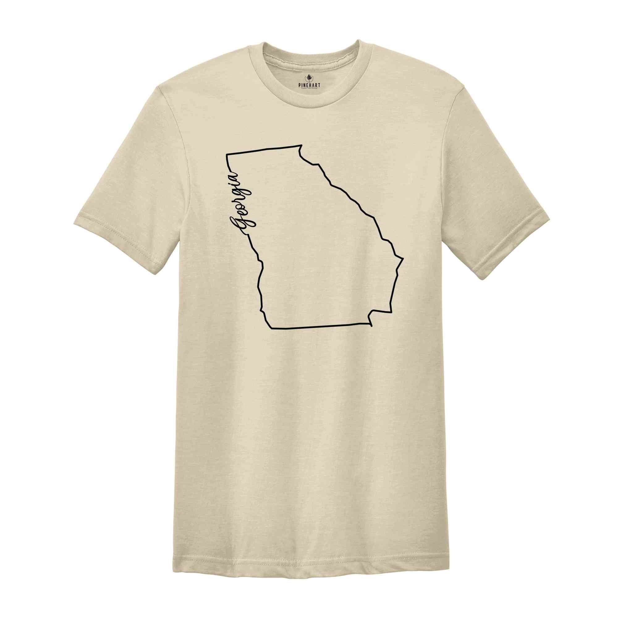 Georgia State Shirt, The USA State Shirt, Georgia USA Shirt, Georgia Map Outline Shirt, US Outline Shirt, United States Shirt