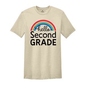 Hello Second Grade Shirt, Back To School Shirt, Second Grade Rainbow Shirt, 2nd Grade Shirt, Second Grade Teacher Shirt, New Teacher Shirt