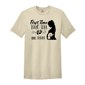 First Time Mom Est 2024 Shirt, New Mom Mother's Day Gift, Pregnancy Reveal Shirt, Baby Shower Gift, Expecting Mom Tee