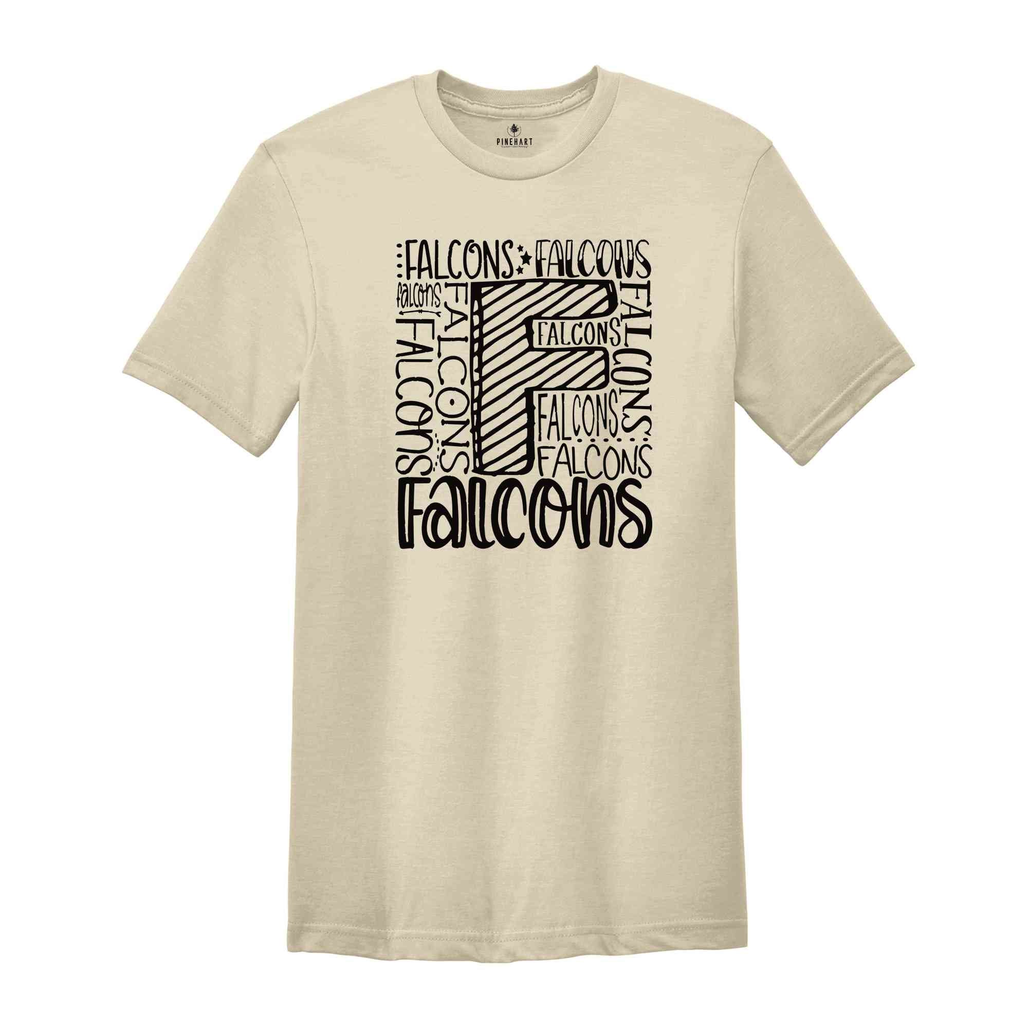 Team Mascot T-Shirt, Falcons Team Shirt, Falcons Team Spirit Tee, Falcons Fan Gift, Falcons School Shirt, Falcons School Spirit