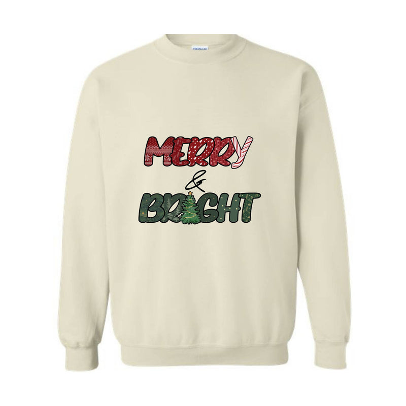 Merry and Bright Sweatshirt, Christmas Joy Sweatshirt, Family Christmas Sweatshirt, Christmas Gifts, Merry Christmas Sweatshirt