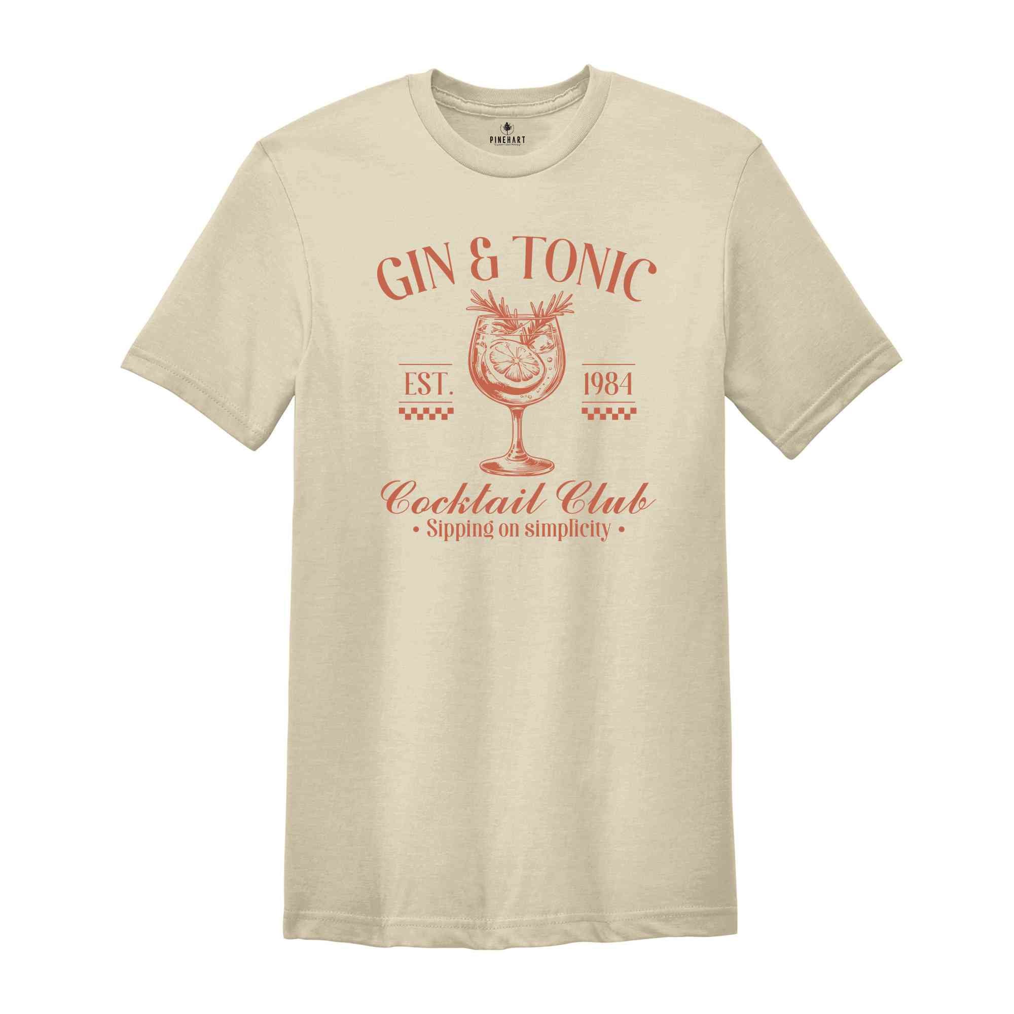 Gin Tonic Cocktail Club Shirt, Summer Shirt, Beach Vacation Shirt, Beach Mode Shirt, Summer Vibes Tee, Gin Tonic Lover Shirt, Summer Vibe