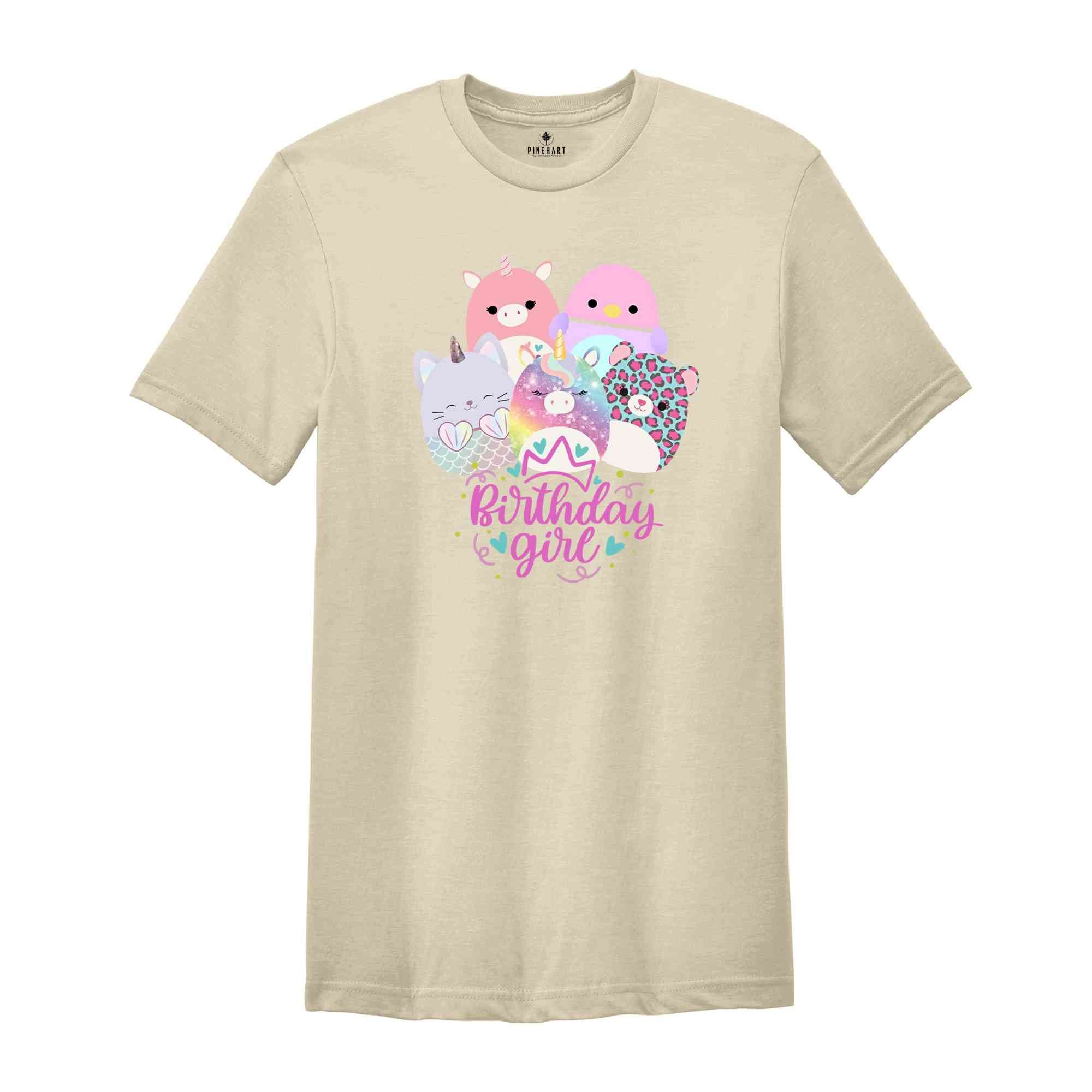 Birthday Squish Shirt, Cute Teenage Birthday, Birthday Girl Gift , 10Th Birthday, Squish Squad Shirt, Cute Squishmallow Shirt