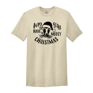 Hay Y'all Have Mooey Christmas Shirt, Cute Christmas Shirt, Cow Shirt, Christmas Gift, Cowgirl Shirt, Christmas Party Shirt, Holiday Shirt