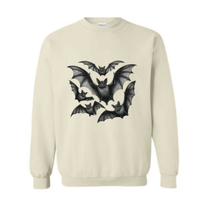 Bat Sweatshirt, Halloween Sweatshirt, Vintage Gothic Vampire Bat Sweatshirt, Spooky Season Sweatshirt