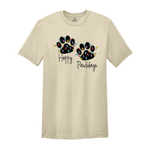 Happy Pawlidays Shirt, Dog Lovers Christmas, Xmas Paw T-Shirt, Cute Christmas Shirt, Animal Lover Shirt, Dog Mama Shirt