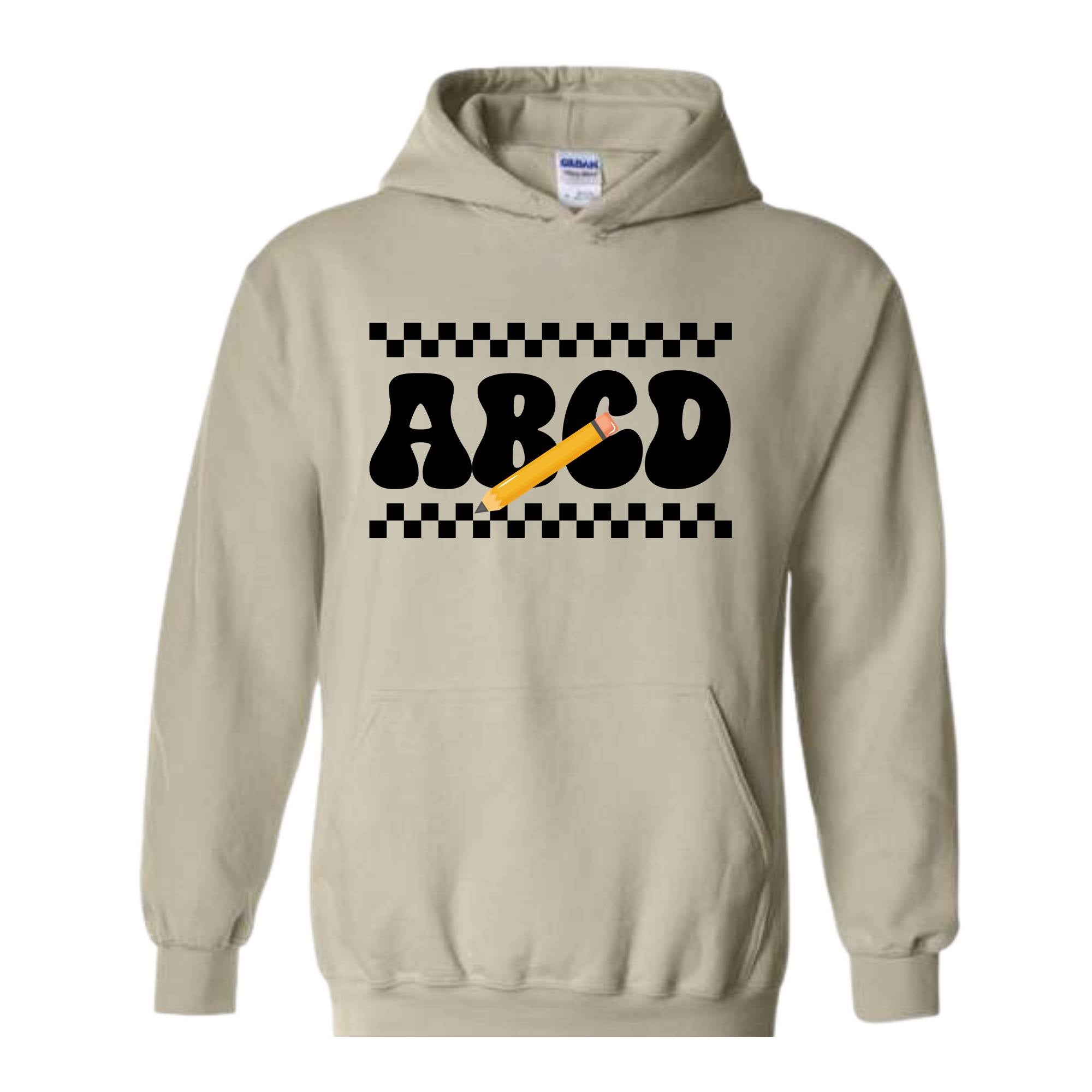 ABCD Teacher Sweatshirt, Kindergarten Teacher Sweatshirt, Teacher Gift Sweater, Teacher Squad Gift Sweatshirt, Teacher Hoodie