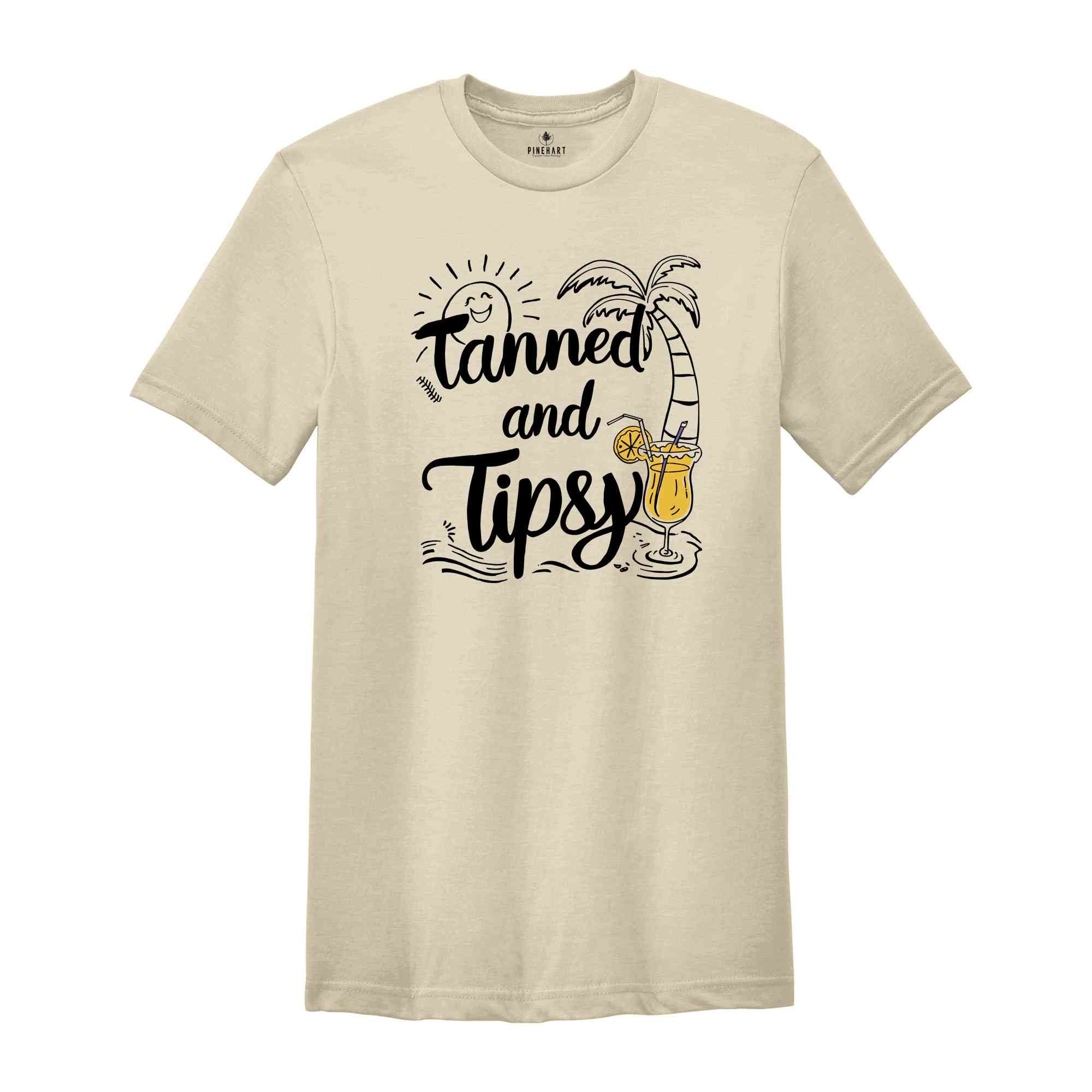 Tanned and Tipsy Shirt, Beach Shirts, Vacation Shirts, Vacation Gifts, Women's Summer Shirts, Travel Shirt, Girls Trip Shirts