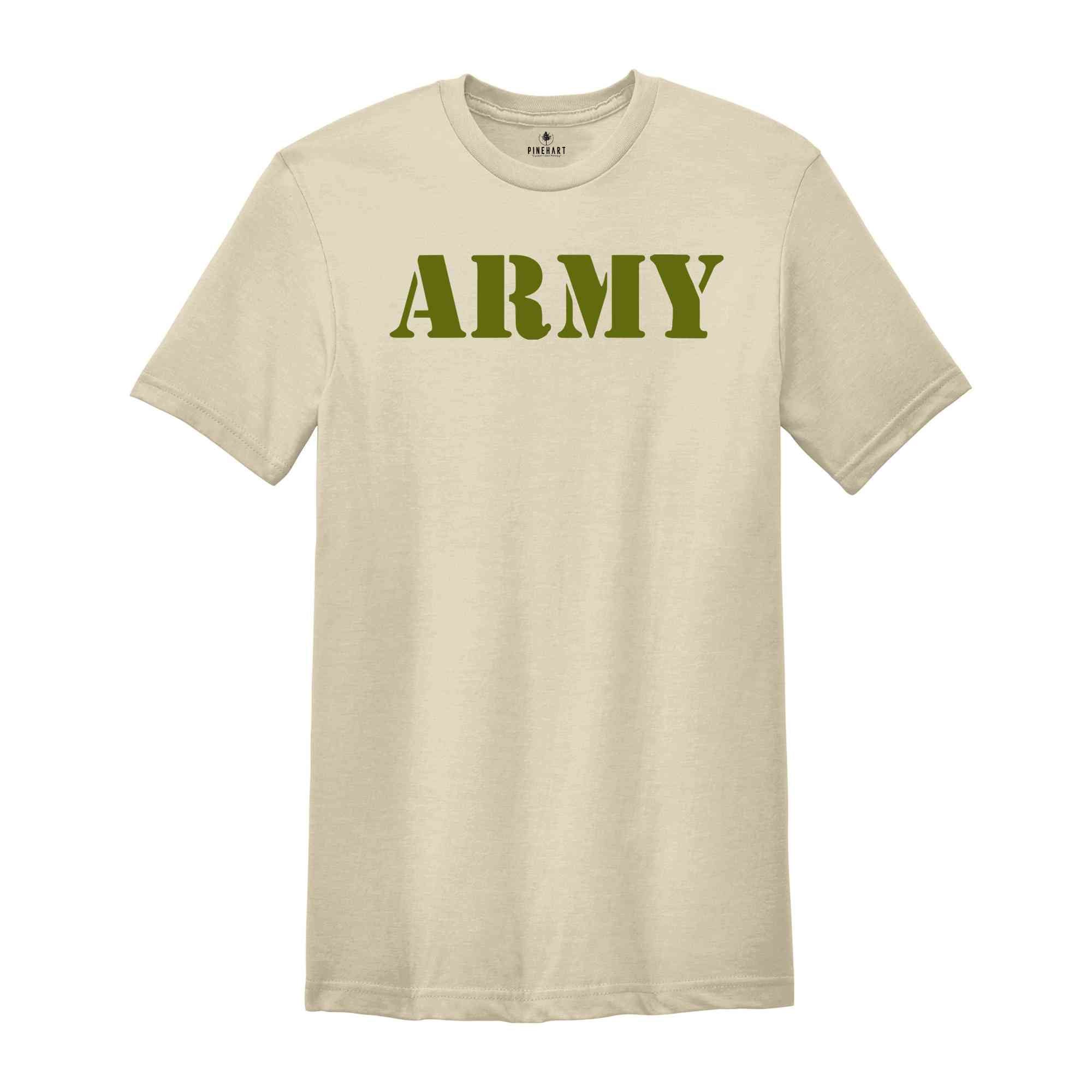 Army Shirt With Name, Personalized Army T-Shirt, Custom Army Tee With Name, Gift for Army Wife, Gift for Army Mom