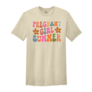 Pregnant Girl Summer Shirt, Cute Mom to Be Shirt, Pregnancy Reveal Shirt, Funny Mom Gift, New Mom Shirt, Baby Announcement Shirt