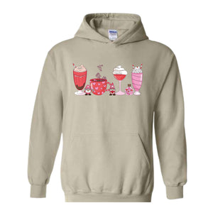 Valentines Coffee Sweatshirt, Valentines Hoodie, Valentines Day Sweatshirt, Valentine's Gift, Love and Coffee Sweatshirt, Valentines Sweater