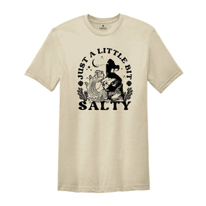 Just a Little Bit Salty Shirt, Funny Mermaid Squad Shirt, Mermaid Party T-Shirt, Mermaid Birthday T Shirt, Bridal Party Shirt, Girls Mermaid