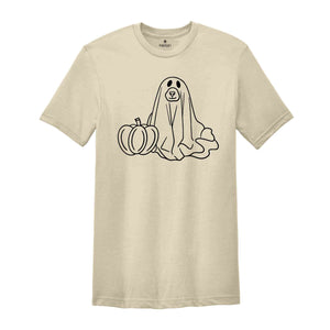 Ghost Dog Shirt, Cute Dog Ghost Tee, Dog Halloween Shirt, Cute Halloween Shirt, Ghost Cat T-Shirt, Funny Ghost Shirt