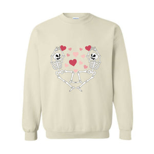 Dancing Skeletons Valentine's Sweatshirt, Retro Valentine's Sweatshirt, Valentine's Sweatshirt, XOXO Sweatshirt