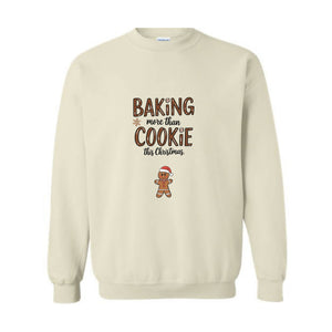 Baking More Than Cookies This Christmas Sweatshirt, Maternity Sweat, Pregnancy Announcement Gift