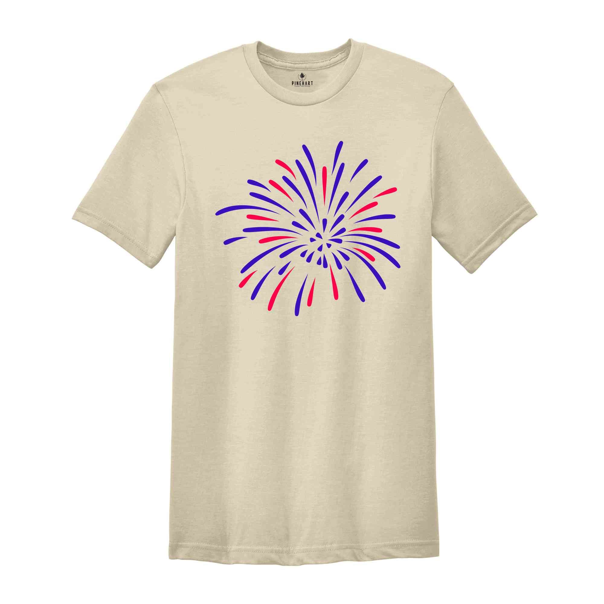 Firework USA Shirt, 4th Of July Shirt, Independence Day Shirt, Gift For American, Red White Blue Shirt, Patriotic Shirt, American Tee