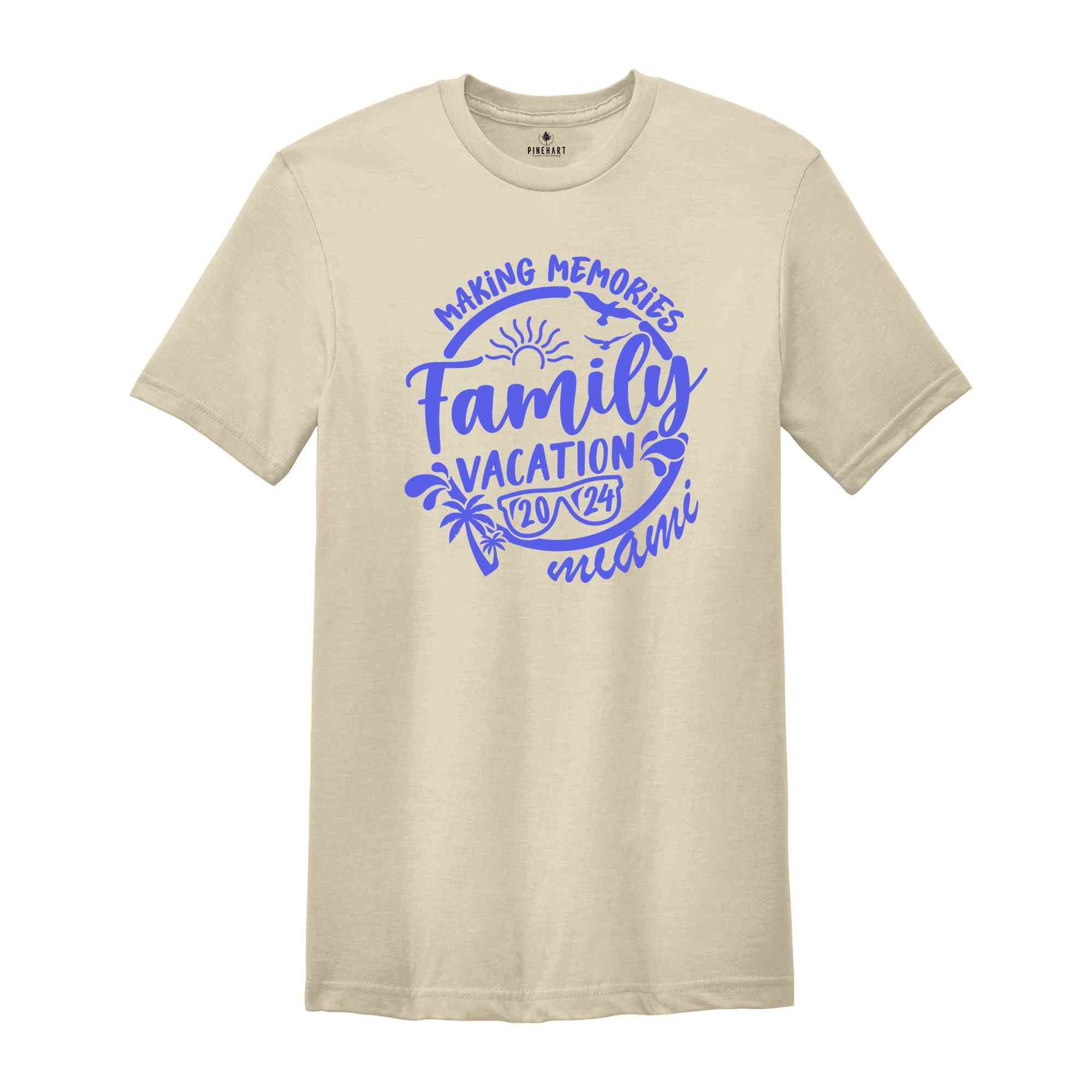 Custom Family Vacation Shirt, Personalized Gift, Family Trip Shirt, Vacation Shirts, Family Vacation, Family Beach Trip, Summer Vibes 2024