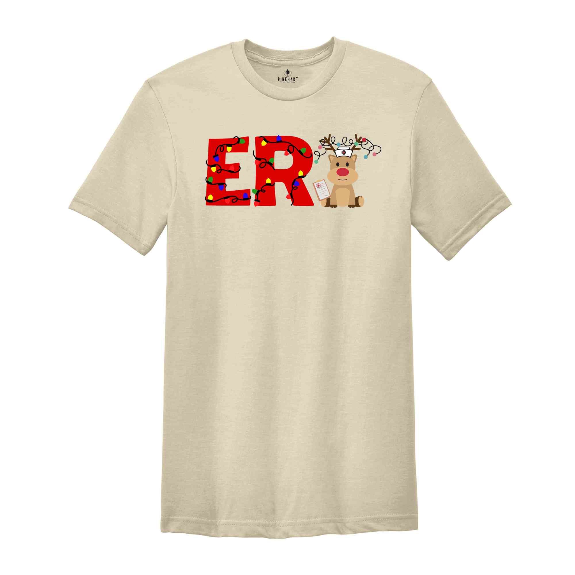 ER Nurse Christmas Shirt, Emergency Nurse Christmas T-Shirt, Emergency Department Nurse Xmas Tee, ER Christmas Holiday Gift