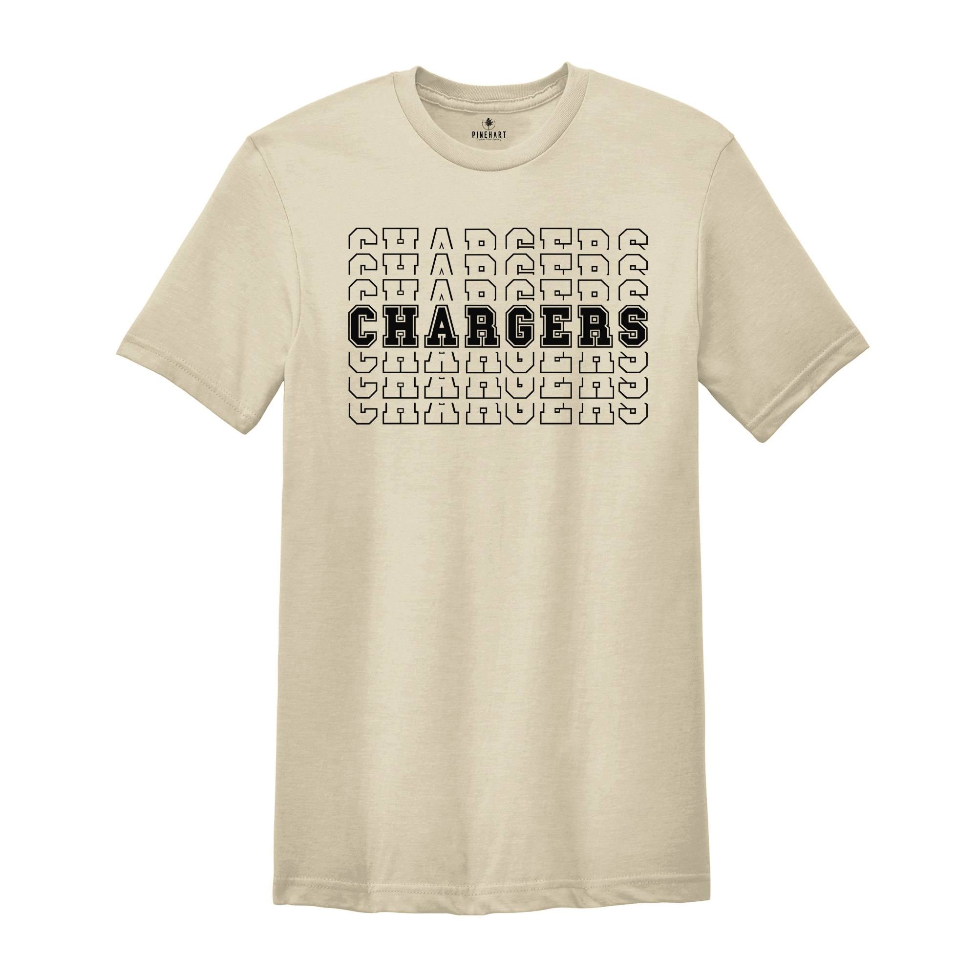 Team Mascot Shirt, Chargers Team Shirt, Chargers Football Shirt, Chargers Fan Shirt, Chargers School Shirt, Chargers School Spirit