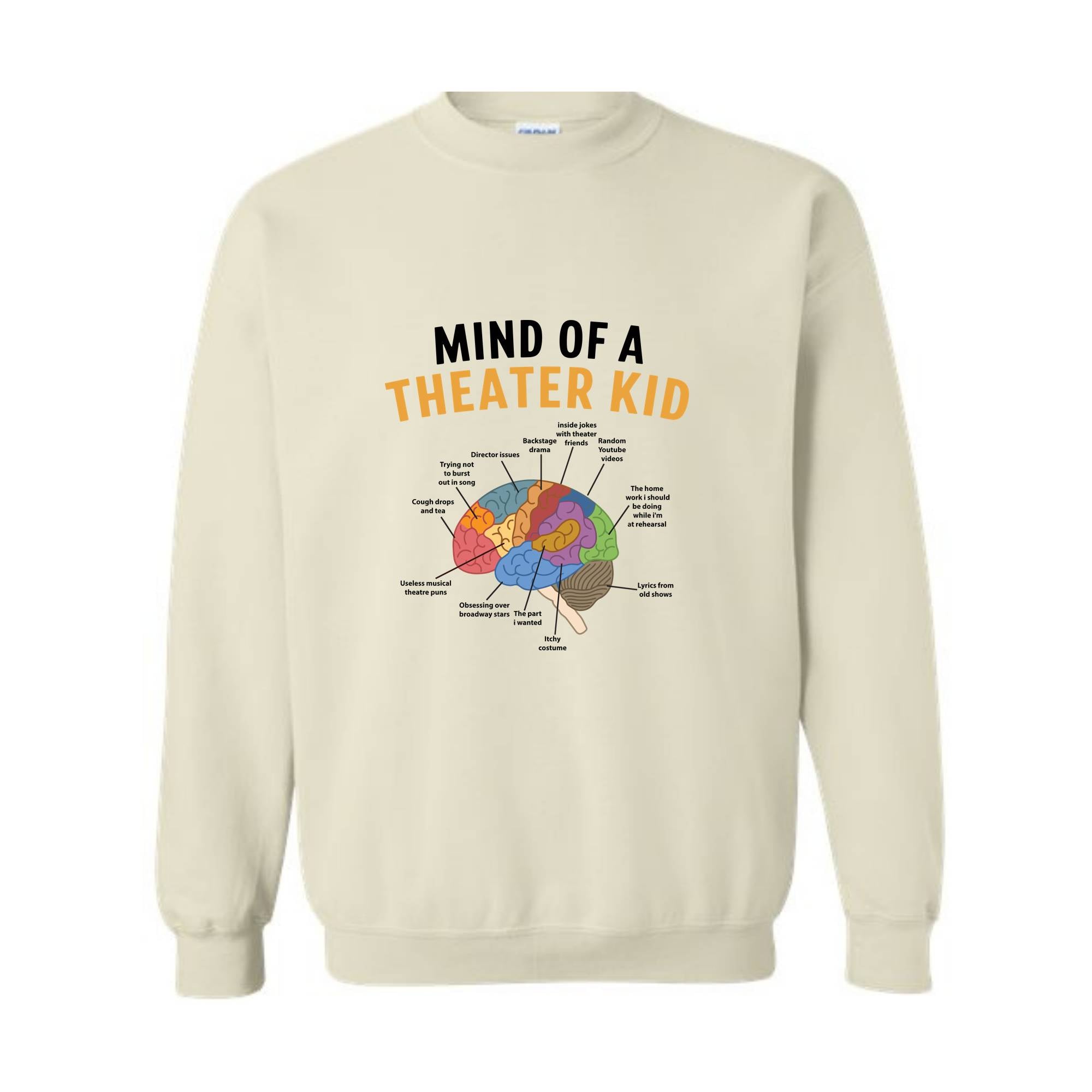 Mind Of Theatre Kid Sweatshirt, Musical Drama Actor Hoodie, Broadway Play Lover, Acting Coach Hoodie, Act Performer Tee, Performance Hoodie