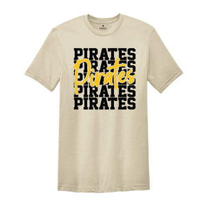 Team Mascot Shirt, Pirates Team Shirt, Pirates Football Shirt, Pirates Fan Shirt, Pirates School Shirt, Pirates School Spirit