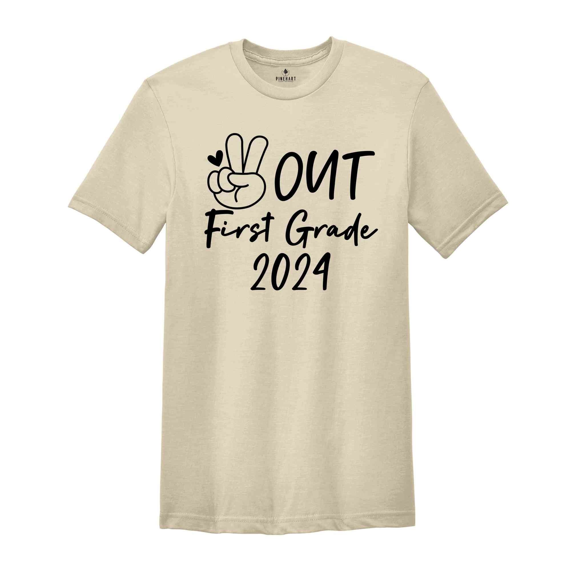 Peace Out First Grade 2024 Shirt, End Of The School Shirt, Last Day Of School Shirt, Kids Graduation Shirt, Tie Dye Shirt, 1st Grade Shirt