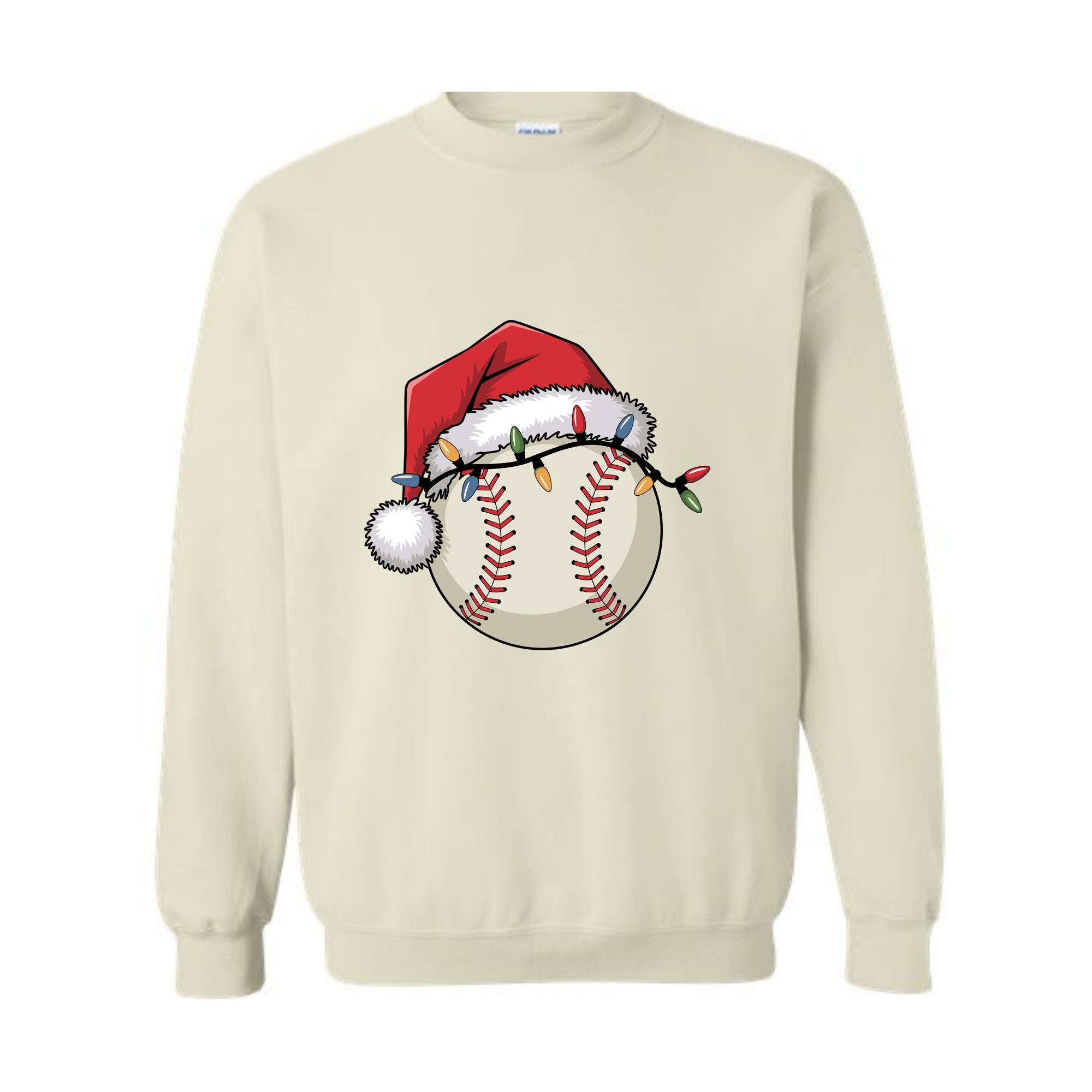 Christmas Baseball Sweatshirt, Santa Sports Sweater, Baseball Lover Sweat, Christmas Sport Shirt