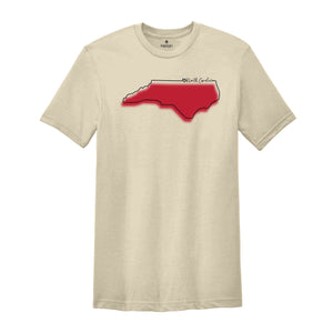 North Carolina State Shirt, North Carolina Map T-Shirt, Travel Gift Tee, North Carolina Shirt, North Carolina Lover Shirt