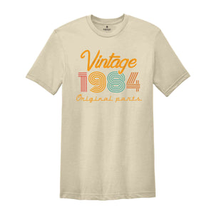 Vintage 1984 Original Parts Shirt, 40th Birthday Shirt, Vintage Mom Shirt, 40th Birthday Gift, 40th Birthday Shirt, Retro Age Shirt