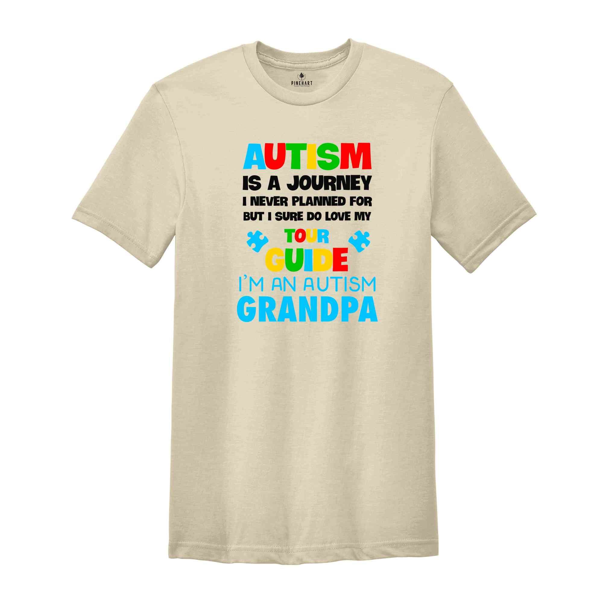 Autism Is A Journey Shirt, Autism Grandpa Shirt, Autism Awareness Shirt, Neurodiversity Shirt, Puzzle Piece, ADHD Shirt, Autism Month Shirt