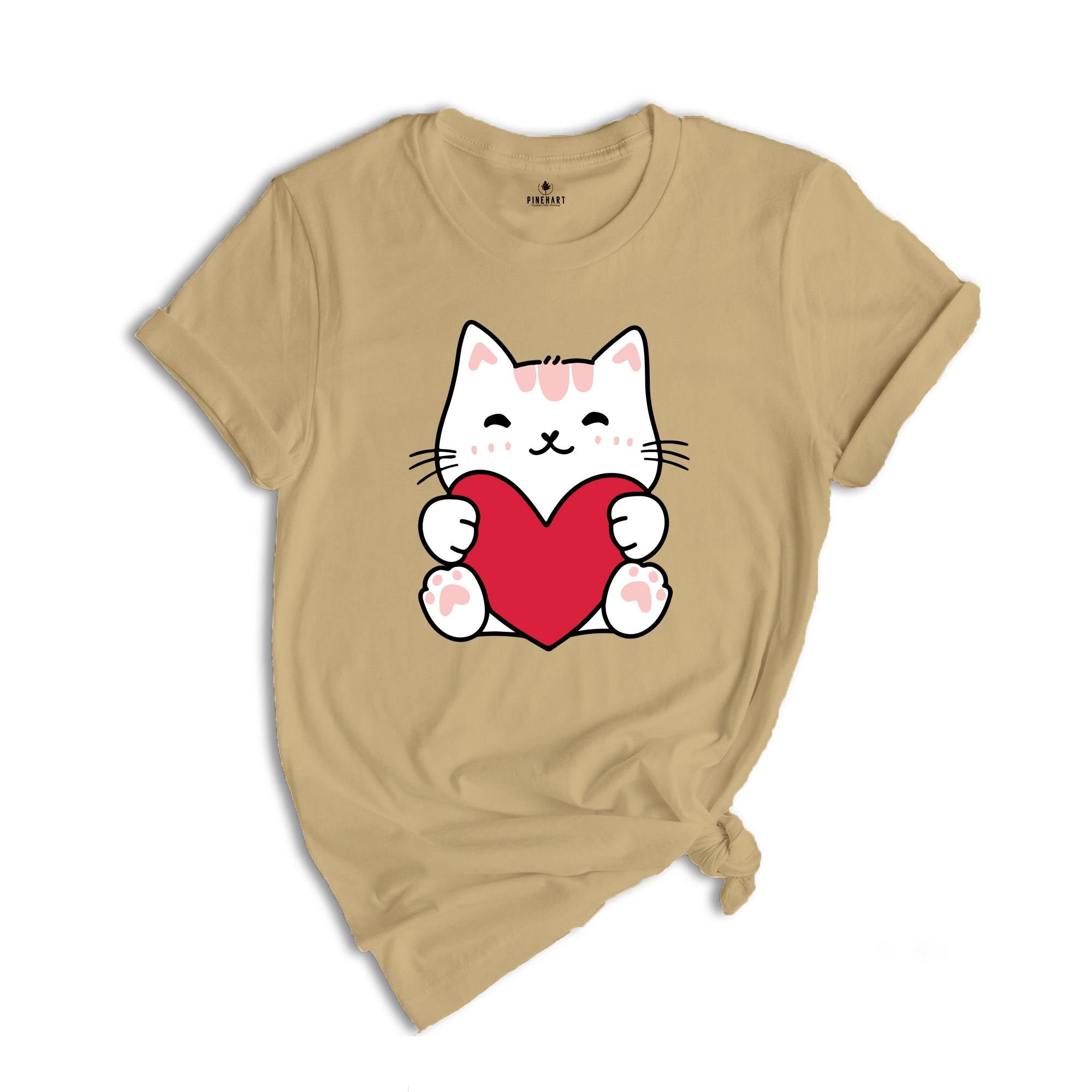 Cat Valentine Day Shirt, Valentines Day Gift, Cat Lover Tee, Cat Mom Tshirt, Valentine Cat Lover Shirt