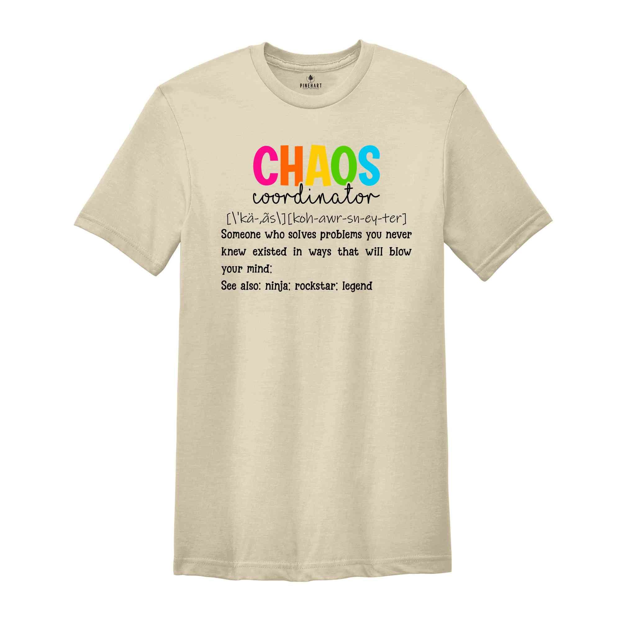 Chaos Coordinator Shirt, Back To School Shirt, Teacher Life Shirt, Teacher Gift, Teacher Appreciation, Teacher Life Shirt, Cute Teacher Tee