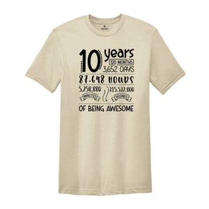 Ten Birthday Shirt, 10th Birthday Shirt, Tenth Birthday, Birthday Shirt, 10th Birthday, Tenth Birthday T-Shirt, Birthday Party Tee