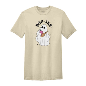 Boo Jee Ghost Shirt, Spooky Vibes Shirt, Funny Ghost Shirt, Coffee Latte Lover, Ghost Coffee T-Shirt, Cute Ghost Shirt