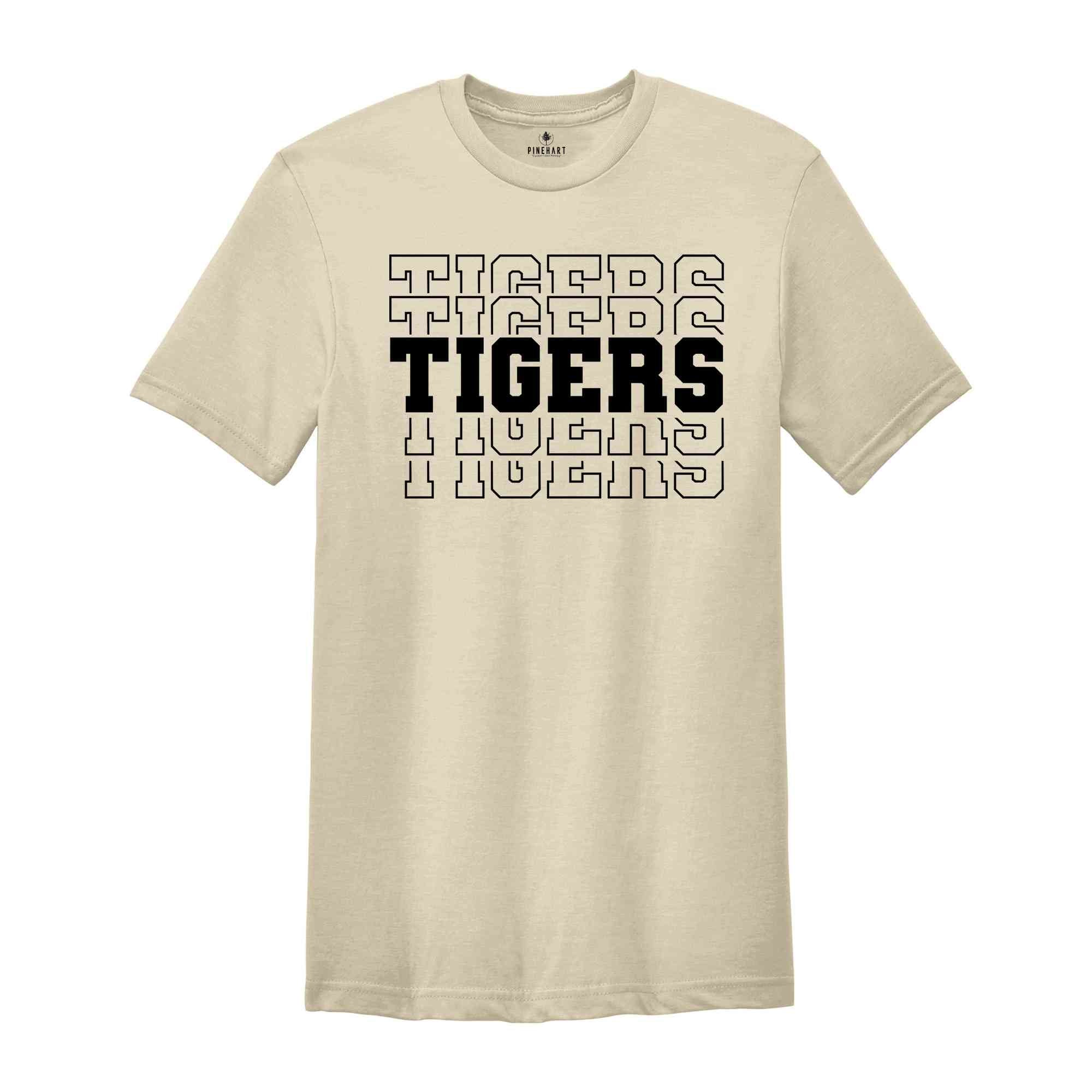 Tigers Mascot Shirt, Team Mascot Shirt, School Mascot T-Shirt, Tiger Team Spirit Shirt, Tigers School Shirt, Tigers Gift