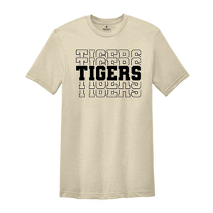 Tigers Mascot Shirt, Team Mascot Shirt, School Mascot T-Shirt, Tiger Team Spirit Shirt, Tigers School Shirt, Tigers Gift