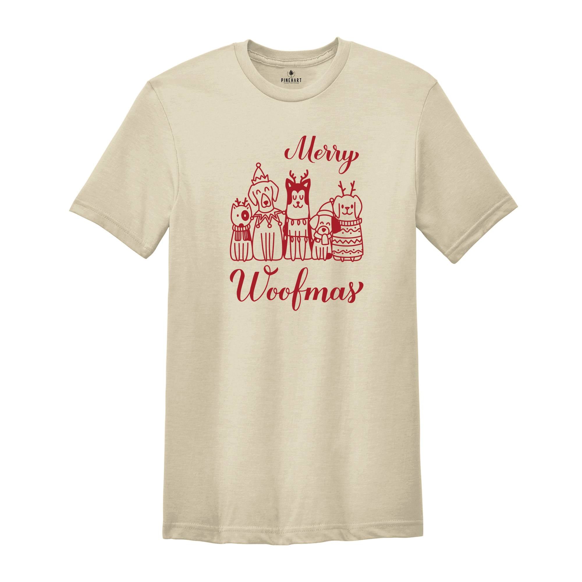 Merry Woofmas T-Shirt, Cute Christmas Shirt, Christmas Dogs Tee, Dog Lover T-Shirt, Merry Woofmas Shirt, Christmas Gifts