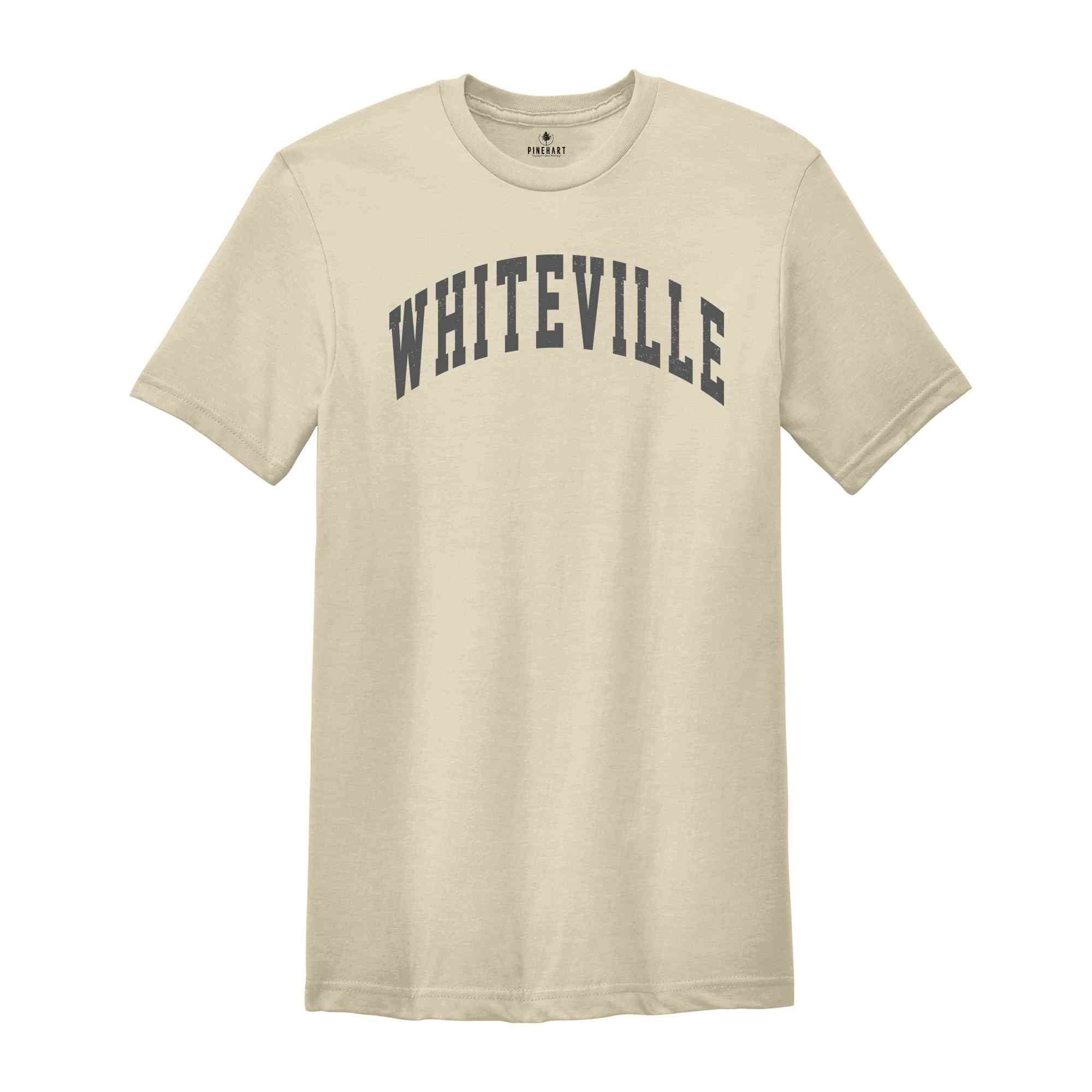 Whiteville Shirt, Whiteville City Shirt, Minimalist Shirt, Whitesville Shirt, Vacation Shirt, White Shirt