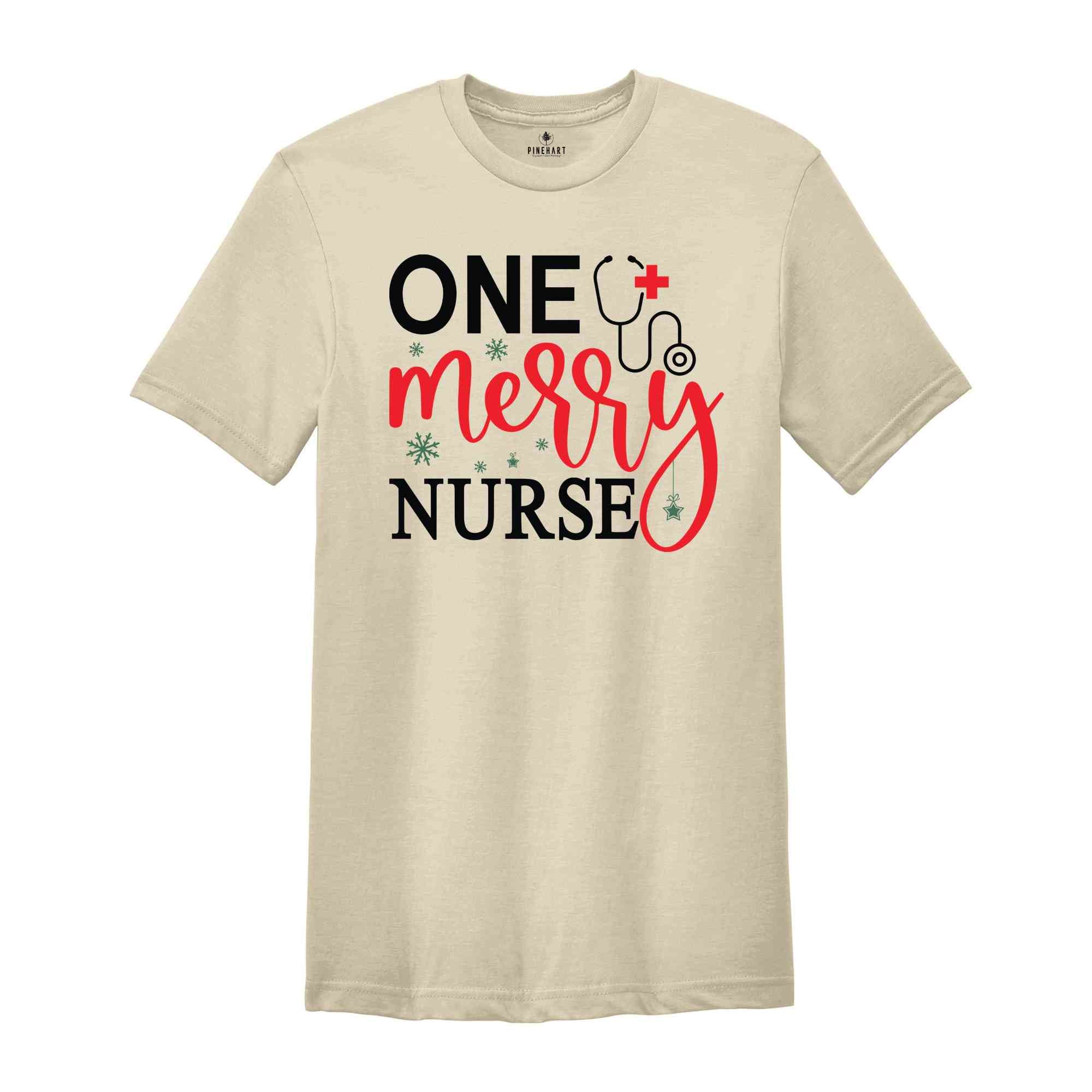 One Merry Nurse Shirt, Xmas Shirt, Christmas Gift, Holiday Shirt, 2021 Christmas, Christmas Nurse, Nurse Gift, Xmas Nursing Shirt