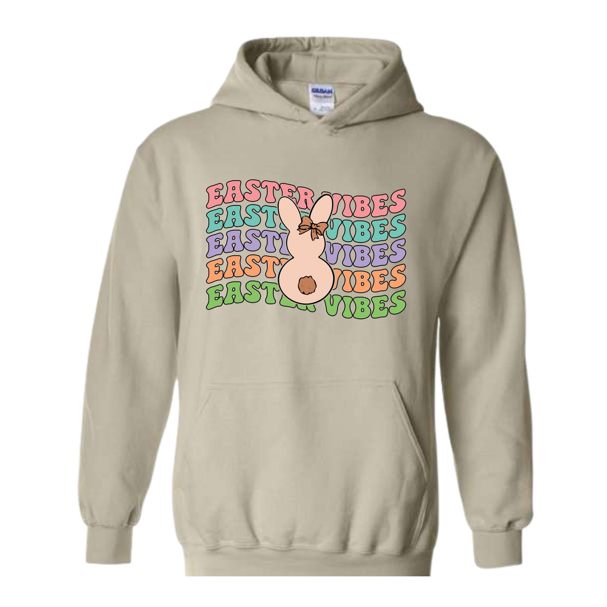 Easter Vibes Hoodie, Happy Easter Sweater, Easter Bunny, Easter Holiday Hoodie, Easter Gifts