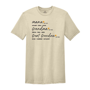 Custom Family Shirt, Mom Grandma Great-Grandma Shirt, Custom Grandma Shirt, Great Grandma Shirt, Mother’s Day Shirt