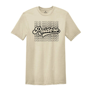 Team Mascot Shirt, Raiders Team Shirt, Raiders Team Spirit Shirt, Raiders Fan Shirt, Raiders School Shirt, Raiders School Spirit