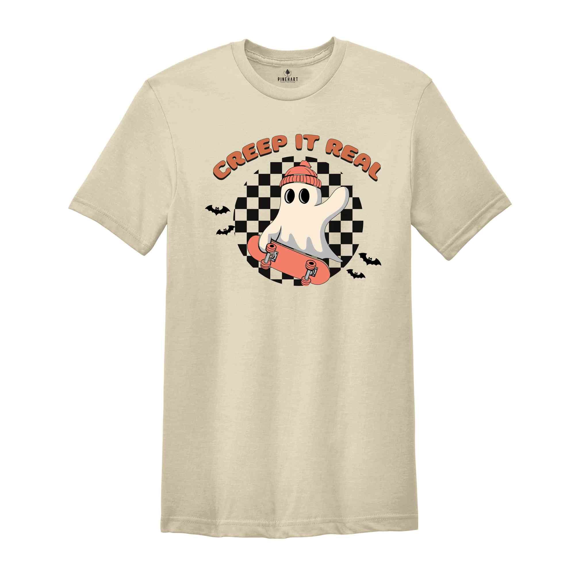 Creep it Real Shirt, Retro Halloween Shirt, Vintage Ghost Halloween Shirt, Retro Fall Shirt, Fall Shirt, Halloween Ghost Shirt