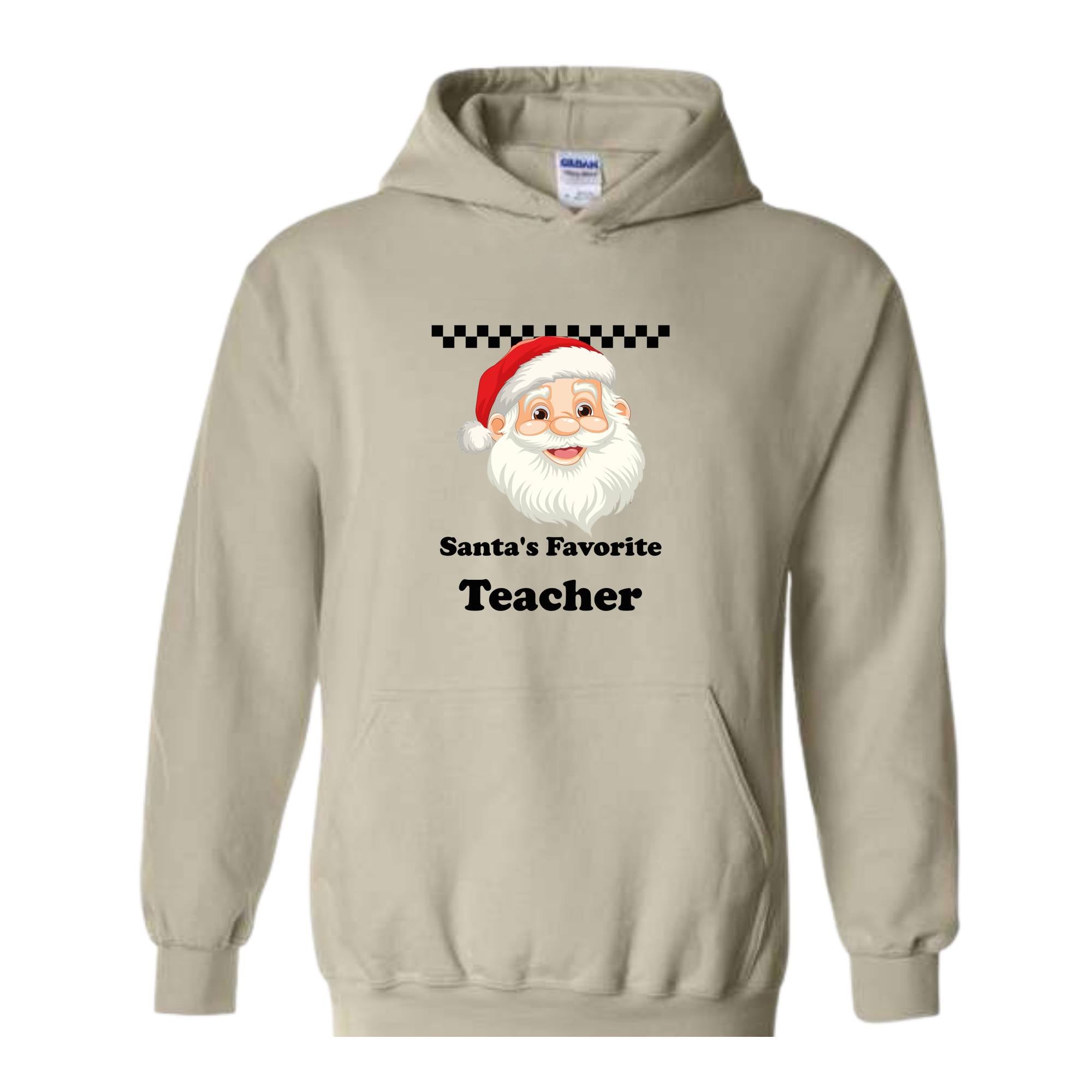 Santa's Favourite Teacher Sweatshirt, Favourite Teacher Gift, Santa Sweatshirt, Teacher Christmas Sweatshirt, Teacher Xmas Gift